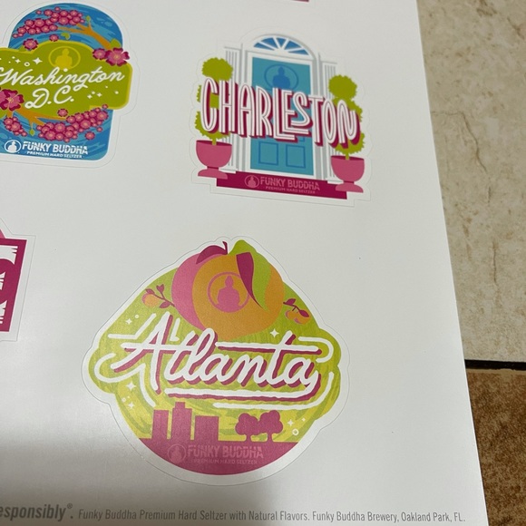 Limited Edition Funky Buddha Seltzer Summer 2021 6 stickers - Picture 5 of 6